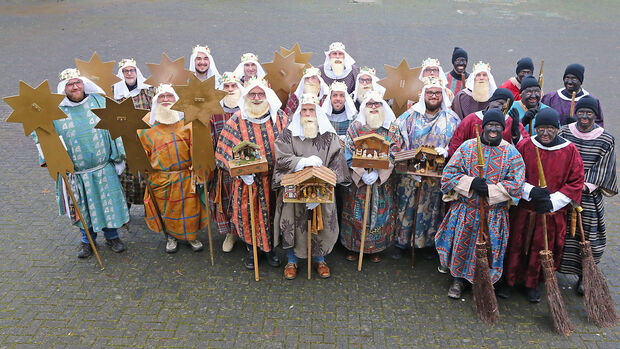 Die Sternsinger des Dorfes Echthausen FOTO: ANDREAS DUNKER