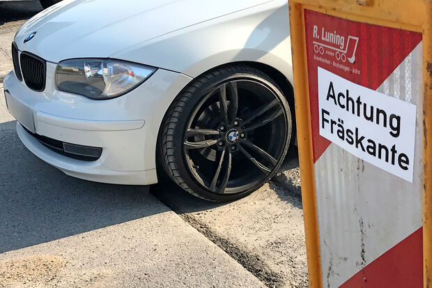 Fräskante an der Nordstraße in Wickede FOTO: ANDREAS DUNKER