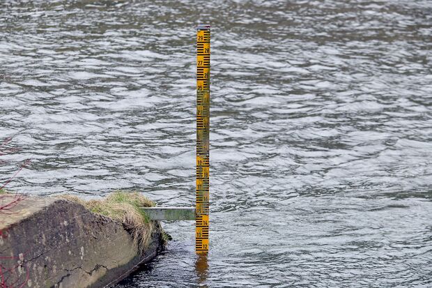 Pegel am Abfluss des Obergrabens FOTO: ANDREAS DUNKER