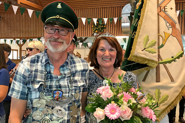 Das amtierende Schützenkönigspaar Martin und Kläre Barylla ARCHIVFOTO: ANDREAS DUNKER