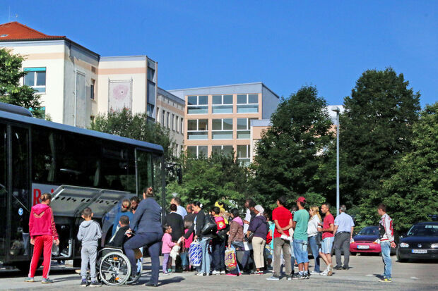 Neue Flüchtlinge an der ZUE in Wimbern FOTO: ANDREAS DUNKER