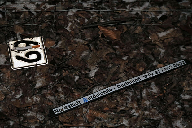 Beweismittel am Tatort FOTO: ANDREAS DUNKER