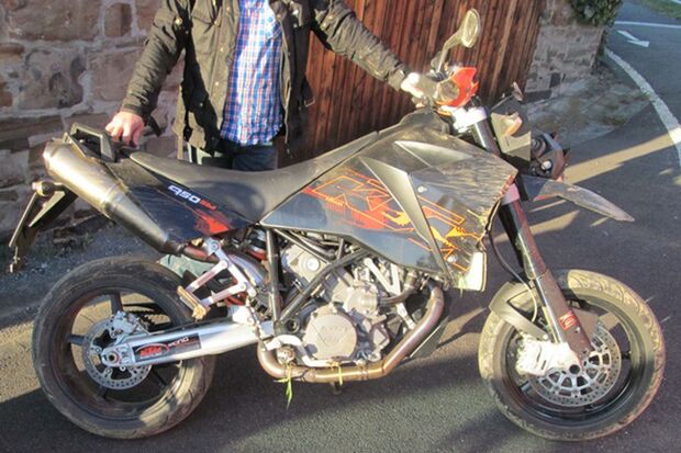 Das verunfallte Motorrad FOTO: KREISPOLIZEIBEHÖRDE SOEST