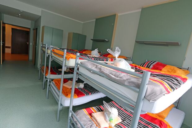 Zimmer in der ZUE in Wimbern FOTO: ANDREAS DUNKER