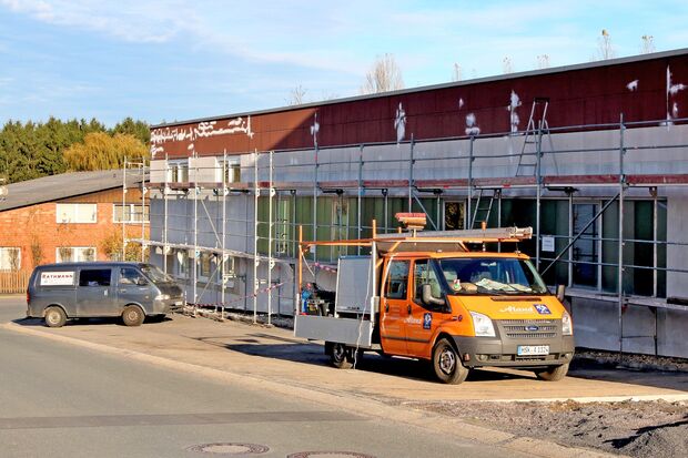 Bauarbeiten am Gebäude der Prinz & Co GmbH  FOTO: ANDREAS DUNKER