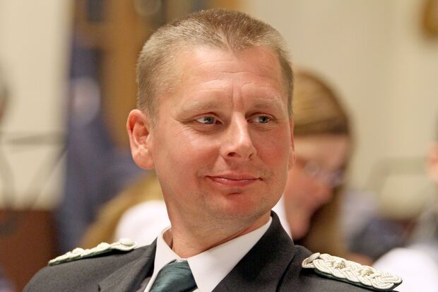Hauptmann Andreas Stracke – unter anderem für den Bierwechsel, damit die Schützen am dritten Festtag nicht immer so „hackendicke“ sind. FOTO: ANDREAS DUNKER